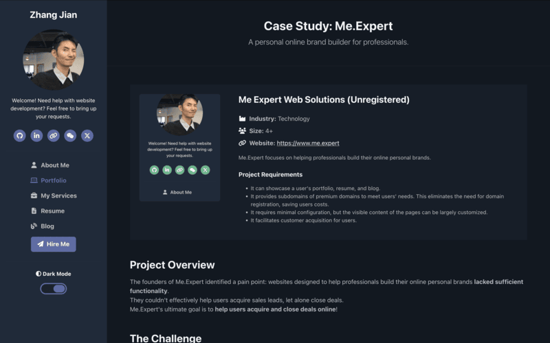 Case Study Dark Mode