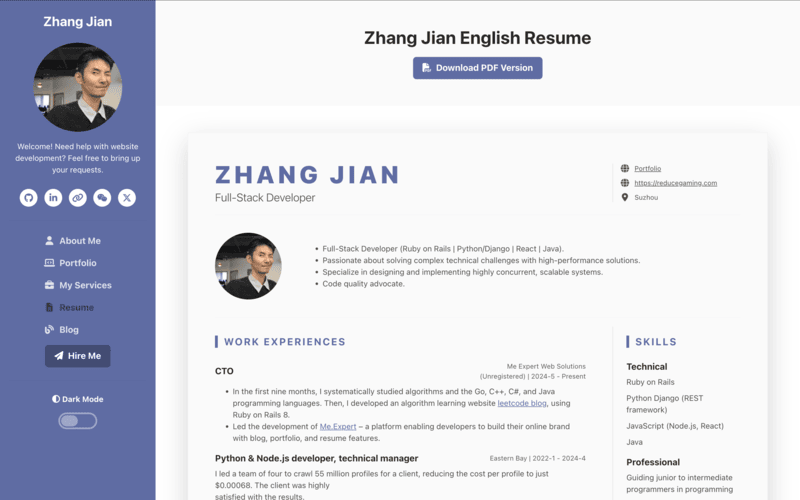 Professional Resume